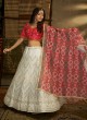 Gorgeous White Georgette Designer Lehenga Choli