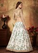 White Organza Floral Print Trendy Lehenga Choli