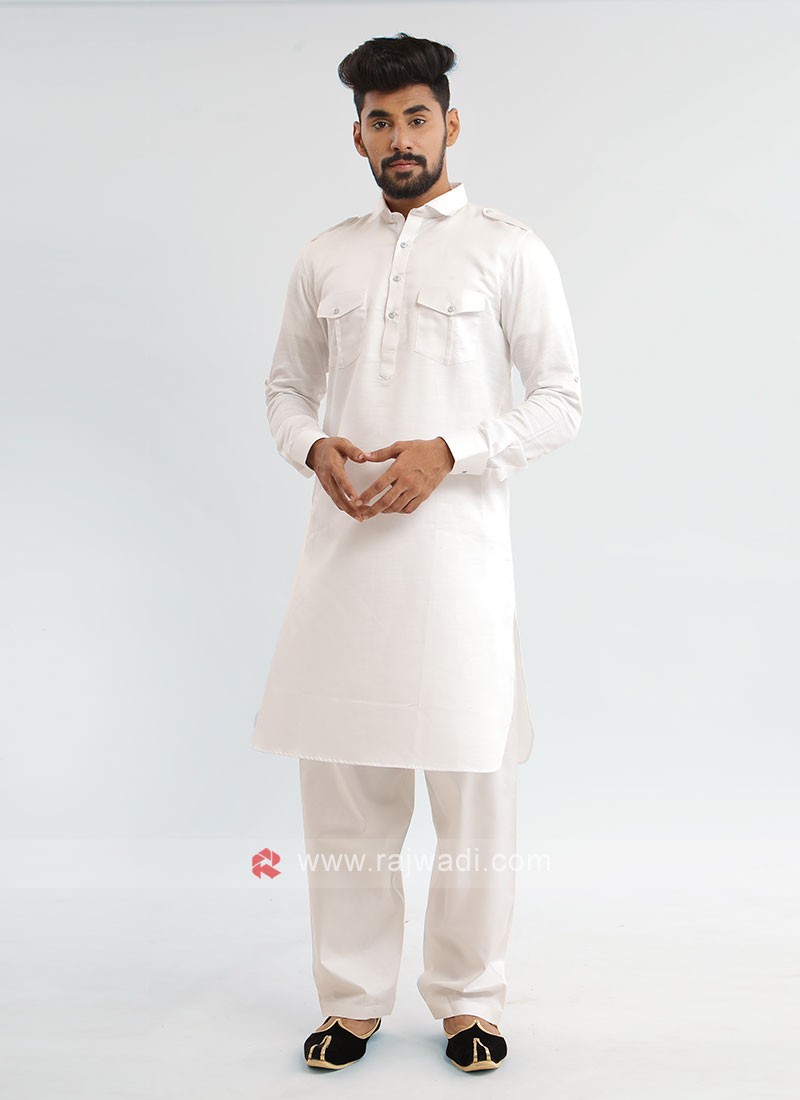 White Pathani Suit