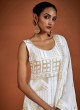 White Sequins Georgette Salwar Kameez