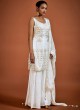 White Sequins Georgette Salwar Kameez