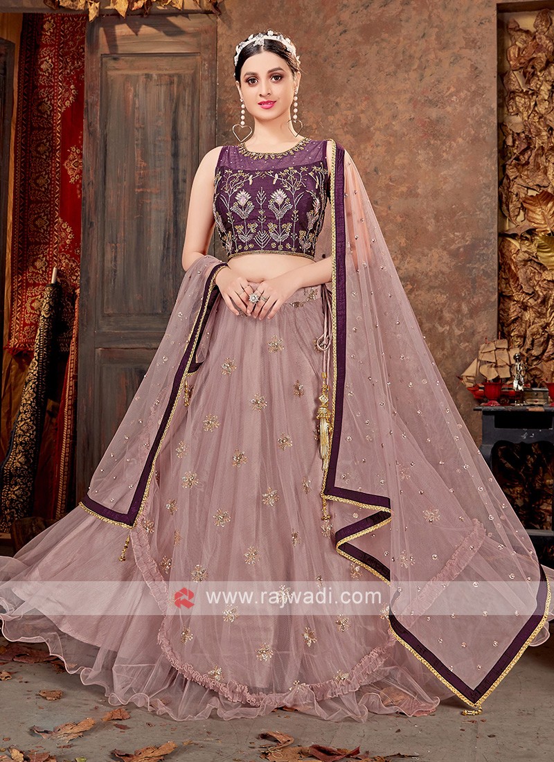 Navy Blue and Pink Color Combination Lehenga Choli With Dupatta :: ANOKHI  FASHION