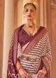 Wine Patola Printed Silk Saree