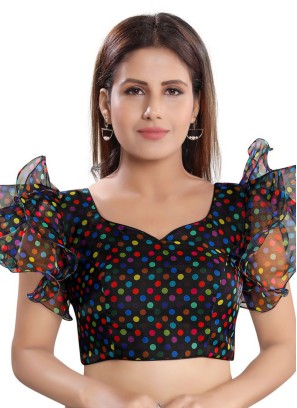 Women’s Organza Polka Dots Ready Blouse