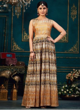 Wonderous Multi Colour Ceremonial Gown