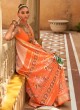 Gorgeous Orange Woven Patola Silk Saree