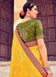 Yellow Silk Designer Saree