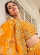 Yellow Floral Print Trendy Lehenga Choli