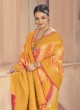 Yellow Fancy Ceremonial Traditional Designer Saree