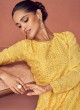 Yellow Georgette Embroidered Salwar Kameez