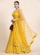 Yellow Designer Georgette Embroidered Lehenga Choli