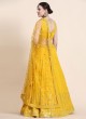 Yellow Designer Georgette Embroidered Lehenga Choli