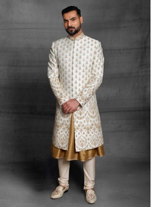 Zari Work Sherwani For Dulha