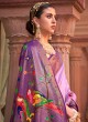 Two-toned Purple Woven Silk Classic Saree