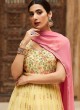 Yellow Georgette Resham Embroidered Anarkali Suit