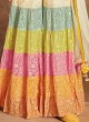 Shagufta Gharara Style Salwar Kameez In Multi Color