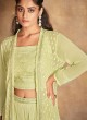 Shagufta Lucknowi work Jacket Style Indowestern Suit